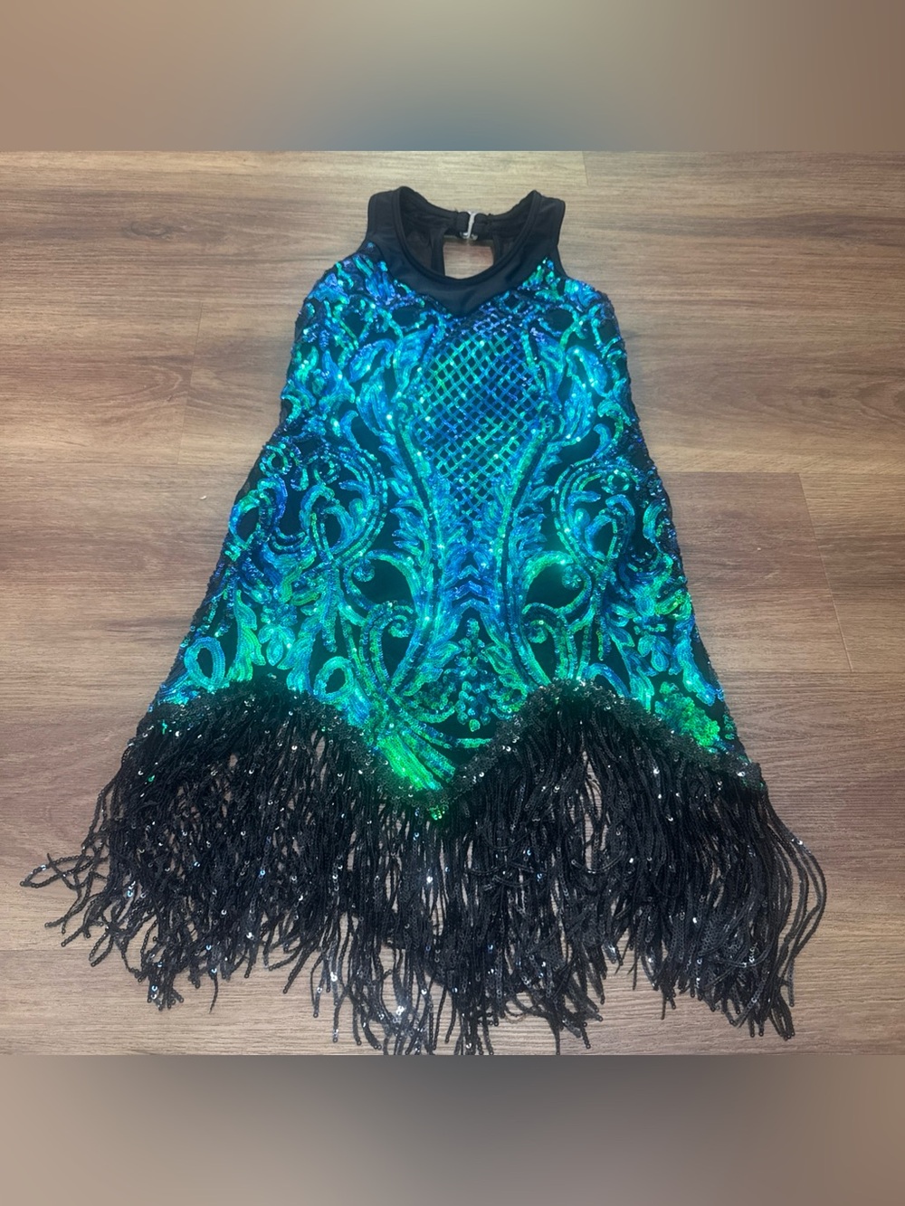 Revolution Dancewear Sequin Dress, Size LC 12-14